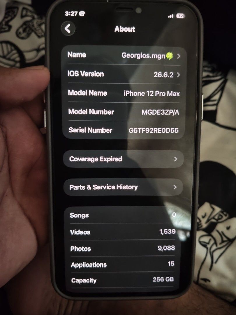 Ip 12 promax (Category: iPhone 12 Series) located in Manila. Submitted by georrrr (Listing ID 1467734755, Image 1). Description: with box .