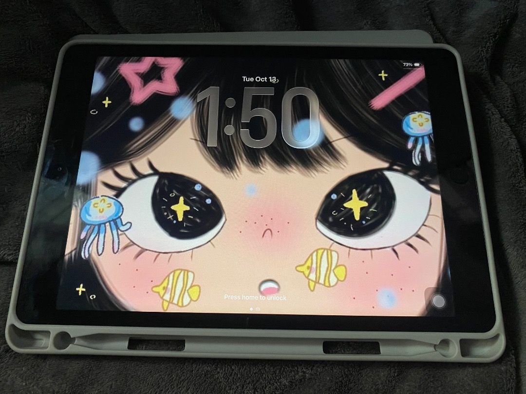 ipad 8th gen (Category: iPad) located in Taguig. Submitted by silverstar.xox (Listing ID 1467655462, Image 1). Description: 🎀 updated to 26.7.1 🎀 with free “freenotes premium app” for students 🎀 with free 2 cases 🎀 with tempered glasses 🎀 smooth gamitin 🎀 first owner / lady owner 🎀 no issue/dents at all 🎀 ready to use 🎀 orig all parts 🎀 working true tone 🎀 working camera back and front 🎀 working fingerprint/ touch ID 🎀 working speake