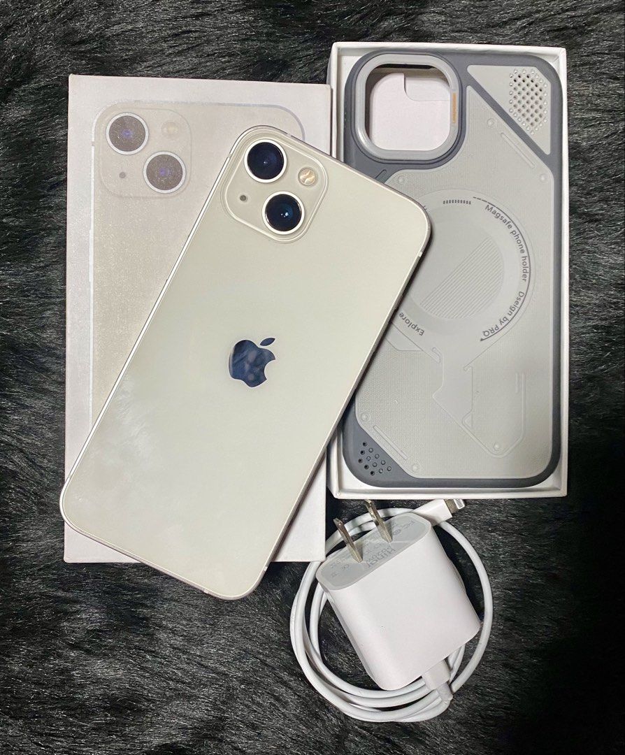 IPHONE 13 128GB (Category: iPhone 13 Series) located in Castillejos. Submitted by aprilynreyes_061123 (Listing ID 1467745760, Image 1). Description: 🍎 FOR SALE iPhone 13 128GB | STARLIGHT 🤍 📱 iPhone 13 128GB — Starlight 🔋 100% Battery Health 💯 All Original 📦 With Box 🔌 With Charging Cable 🎁 Free Case 🔓 Openline / Any SIM ✨ Face ID & True Tone Working 🛠️ No history of repair 🚫 No known functional issues 💰 PRICE: ₱17,000 🤝 Slightly neg