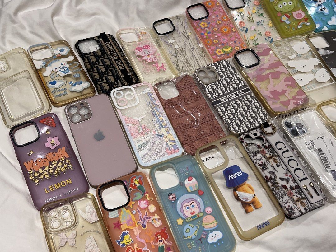 iPhone 13 Pro Max cases (Category: Cases & Sleeves) located in Quezon City. Submitted by kawaiikookies.ph (Listing ID 1467785209, Image 2). Description: Mix of brand new and used cases 100 php each, minimum 2 pieces to buy .