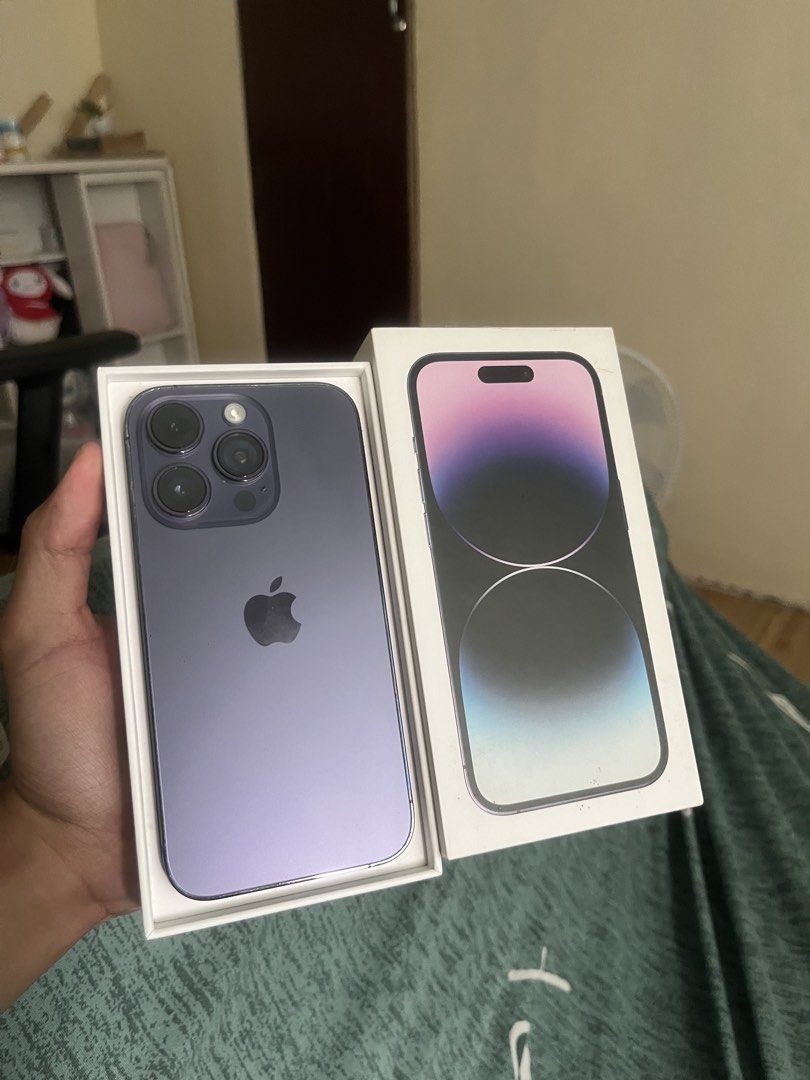 iphone 14 pro 512gb storage (Category: iPhone 14 Series) located in Manila. Submitted by gene0805 (Listing ID 1467605613, Image 1). Description: - Model: Apple iPhone 14 Pro - Storage: 512GB (Plenty of space for photos, videos, and apps) - Color: Deep Purple - Have small dents - Battery Health: 80% - Condition: Well-maintained and fully working - Inclusions: Comes with original box - Meetup Location: Valenzuela City.