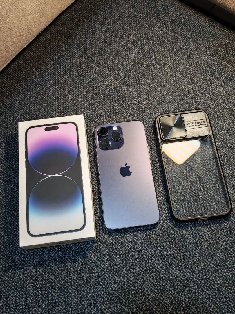 iphone 14 pro max (globelocked) (Category: iPhone 14 Series) located in Manila. Submitted by kdsgadgethub (Listing ID 1467659168, Image 1). Description: iphone 14 pro max 128gb globe locked with box charger.