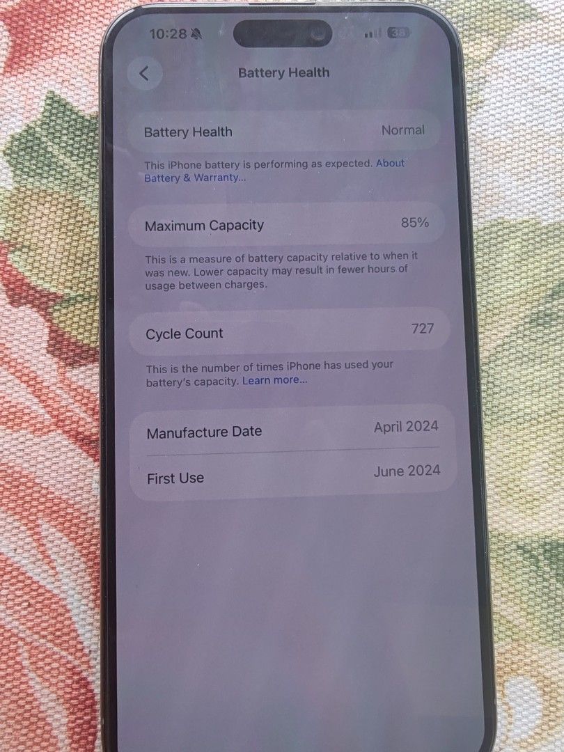Iphone 15 promax tatinum 256gb (Category: Other Mobile & Gadget Accessories) located in Manila. Submitted by keengem-8c19 (Listing ID 1467649566, Image 3). Description: No issue .