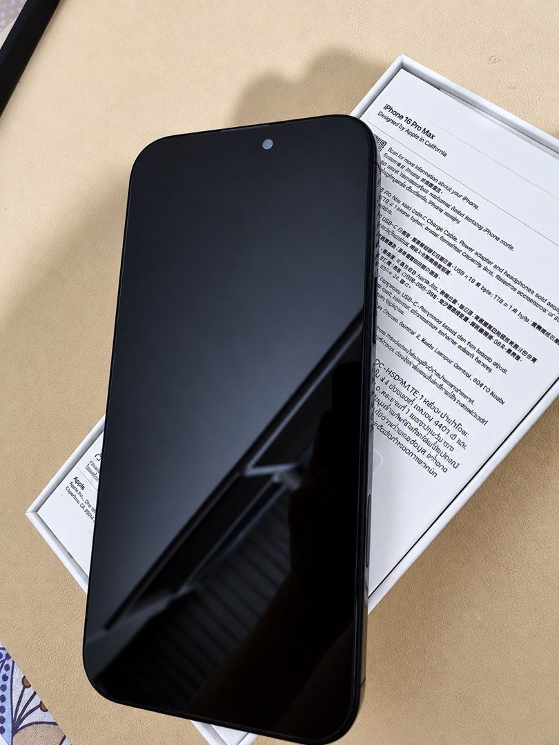 iphone 16 pro max (Category: iPhone 16 Series) located in Manila. Submitted by luckydolphin-a92e (Listing ID 1467700186, Image 1). Description: - Model: iPhone 16 Pro Max - Color: Black Titanium - Storage Capacity: 256GB - Battery Health: 92% - Condition: Excellent, no issues, all features working properly - Inclusion: Complete with box - Meetup Locations: SM Tanza.