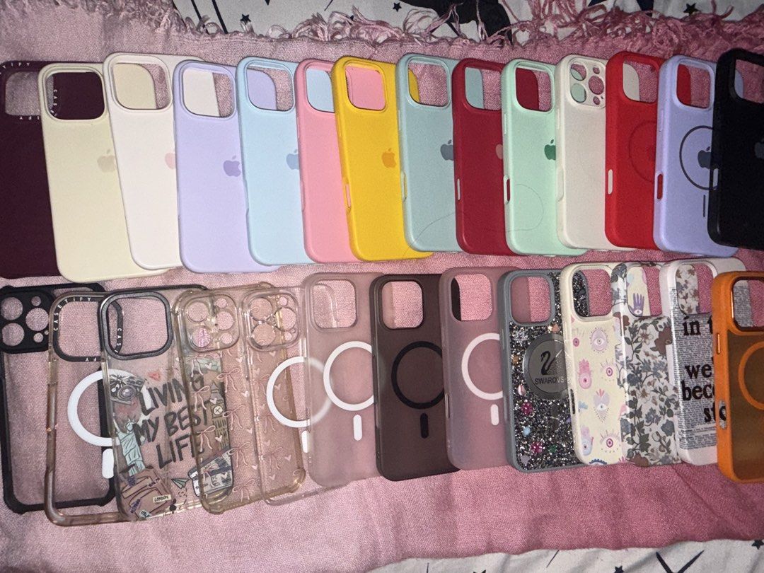 Iphone 16 Pro Max Case (Category: Cases & Sleeves) located in Manila. Submitted by kookie077 (Listing ID 1467650066, Image 2). Description: Take all for 1500 Some are slightly used some are never been used. 27 pcs.