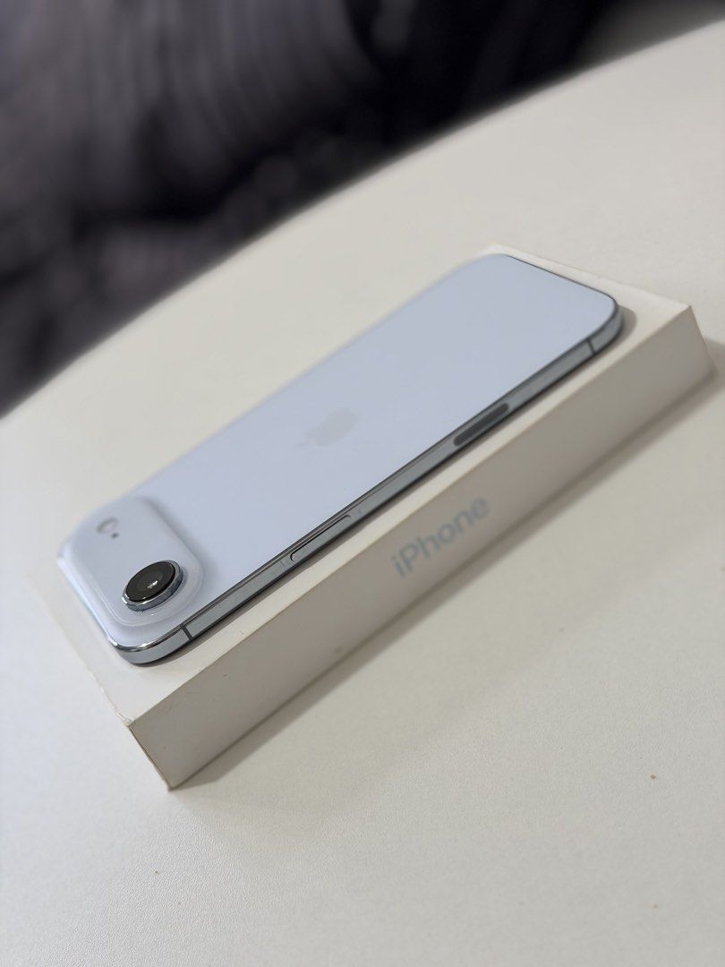 IPHONE AIR 256GB SKYBLUE (Category: Cases & Sleeves) located in Angeles City. Submitted by gooddealsbytey (Listing ID 1467654629, Image 3). Description: For sale only. No to swap. Iphone Air ‘Sky Blue’ 256 GB Storage 92% Battery Health (564 CC) No issue. All working Check and reset all you want With orig cord, box and cases Pass sa barat. Rfs: Spare phone :) Loc: Angeles City, Pampanga.