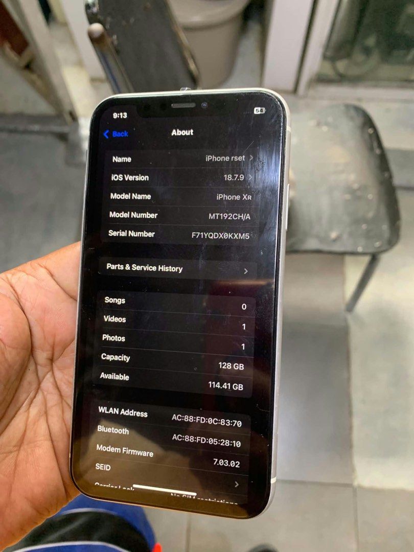 Iphone xr 128gb. FU🍎 (Category: Others) located in Manila. Submitted by aldriana_jane (Listing ID 1467681198, Image 3). Description: Iphone xr 128gb. FU🍎 unli reset/update. no face id , trutone working 78% bh; still makunat matagal malobat🔋 super smooth itouch , no ghost touch issue: dents sa screen lagyan mo lang tempered di na halata. both camera still working📸 unli check sa personal magsawa ka. inclussion📥 unit , case , 3days warranty no 