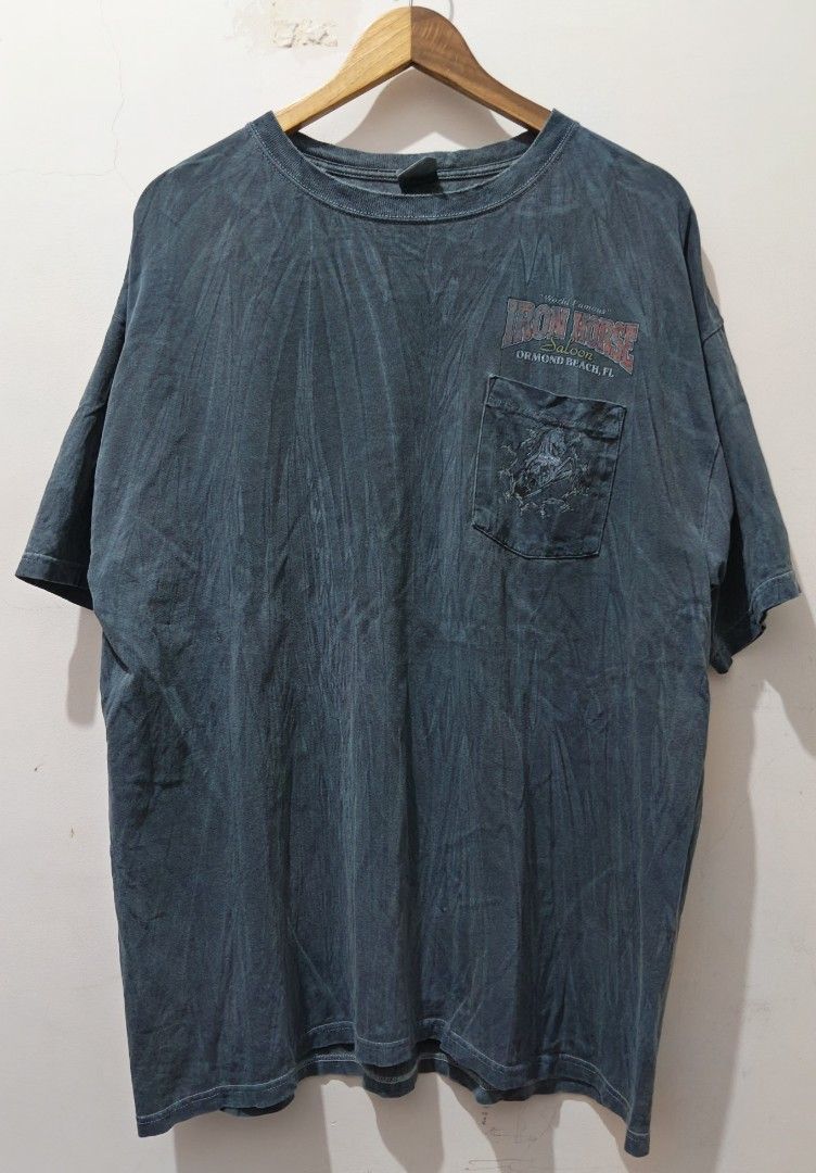 Iron Horse Saloon (Category: Tshirts & Polo Shirts ) located in Taguig. Submitted by thriftedminds (Listing ID 1467704601, Image 2). Description: Item: Iron Horse Saloon (Tie Dye)🔥 ‎Size: XLarge (Anvil Red Tag) ‎Width: 23 ‎Length: 30 ‎Condition: Excellent ‎Issue: Pinhole, Crack print, Tattered DM to purchase 📩.