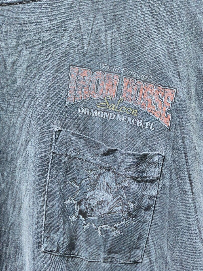 Iron Horse Saloon (Category: Tshirts & Polo Shirts ) located in Taguig. Submitted by thriftedminds (Listing ID 1467704601, Image 3). Description: Item: Iron Horse Saloon (Tie Dye)🔥 ‎Size: XLarge (Anvil Red Tag) ‎Width: 23 ‎Length: 30 ‎Condition: Excellent ‎Issue: Pinhole, Crack print, Tattered DM to purchase 📩.
