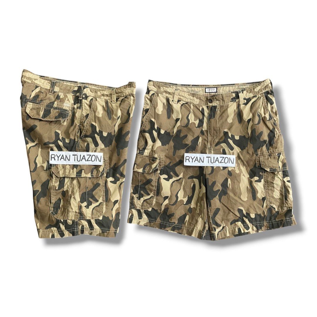 IZOD Camouflage Cargo Shorts (Category: Shorts) located in Lubao. Submitted by thriftlangph (Listing ID 1467630731, Image 1). Description: 🏷P599 IZOD Camouflage Cargo Shorts 36W x 21L 12.5 leg opening 9.5/10 color rate Excellent No issue.