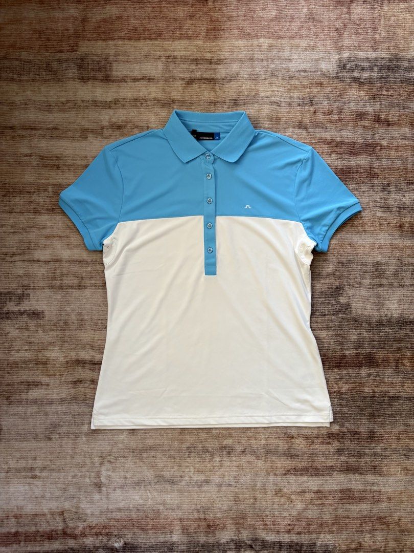 J Lindeberg Golf Two Tone Drifit Poloshirt (Category: Shirts) located in Antipolo. Submitted by thearchivesproject (Listing ID 1467663254, Image 1). Description: 21.5 width 26 length.