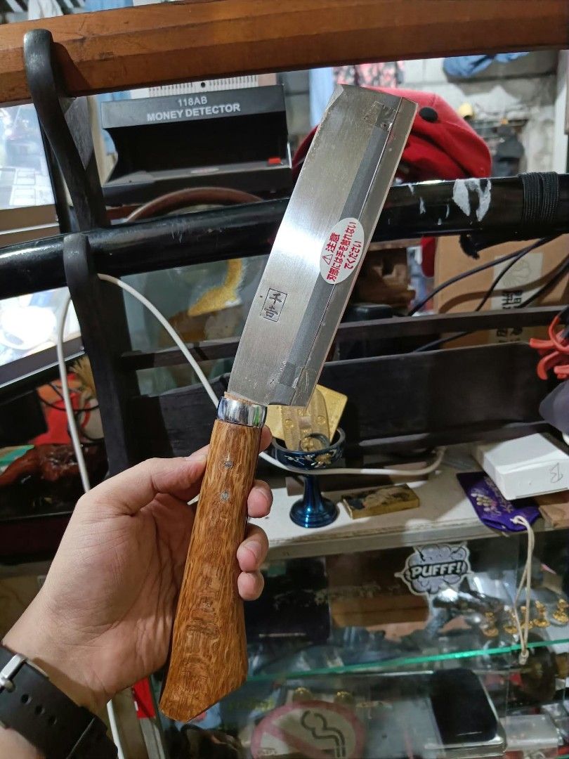 Japanese Nata good as new (Category: Knives & Chopping Boards) located in Taguig. Submitted by nippon.toki (Listing ID 1467828996, Image 3). Description: Please read! For sure buyer only! NO COD/COP No reservation The items will be sold to the first payer w/o prior notice. Verbal reservations are not acceptable. Note: All items are vintage. Please manage your expectations accordingly. G cash payment. Shipping via Lalamove Metro Manila. For provin
