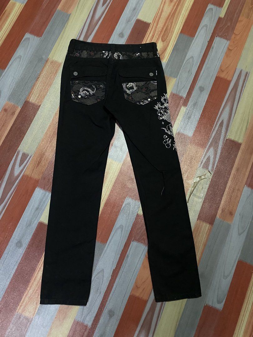 Japanese pants big train (Category: Jeans) located in Tagum. Submitted by tgmloots (Listing ID 1467611506, Image 1). Description: 42 length 16 waist 7 hem 11 leg opening -measured by inches no issue excellent condition 10/10 color rate .