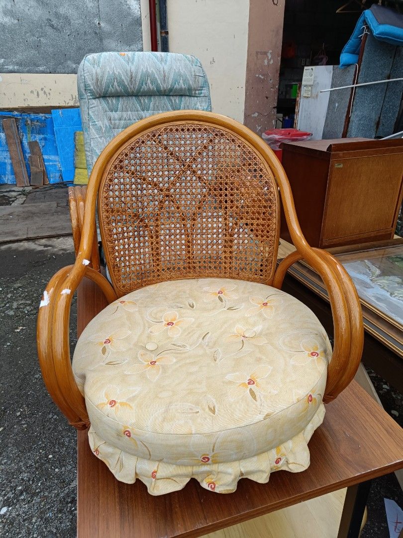 Japanese rattan chair (Category: Chairs) located in Taguig. Submitted by ashicollection (Listing ID 1467608098, Image 1). Description: Please read! For sure buyer only! NO COD/COP No reservation The items will be sold to the first payer w/o prior notice. Verbal reservations are not acceptable. Note: All items are vintage. Please manage your expectations accordingly. G cash payment. Shipping via Lalamove Metro Manila. For province: J and T Shippin
