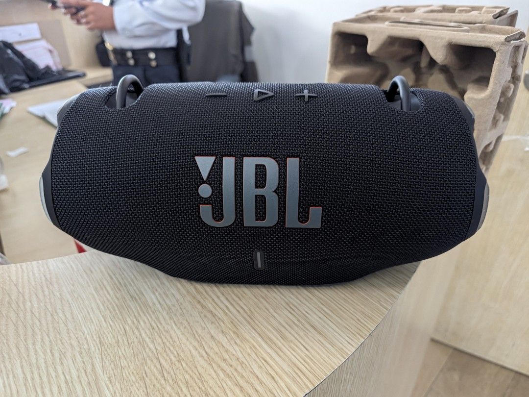 JBL Xtreme 4 Portable Waterproof Bluetooth Speaker (Category: Soundbars, Speakers & Amplifiers) located in Makati City. Submitted by jb14corpuz (Listing ID 1467685938, Image 1). Description: - Item: Black JBL Xtreme 4 Wireless Speaker (Original retail box included) - Sound & Battery: Massive JBL sound with up to 24 hours of playtime - Durability: IP67 waterproof and dustproof build, ideal for outdoor adventures - Connectivity: Latest Bluetooth 5.