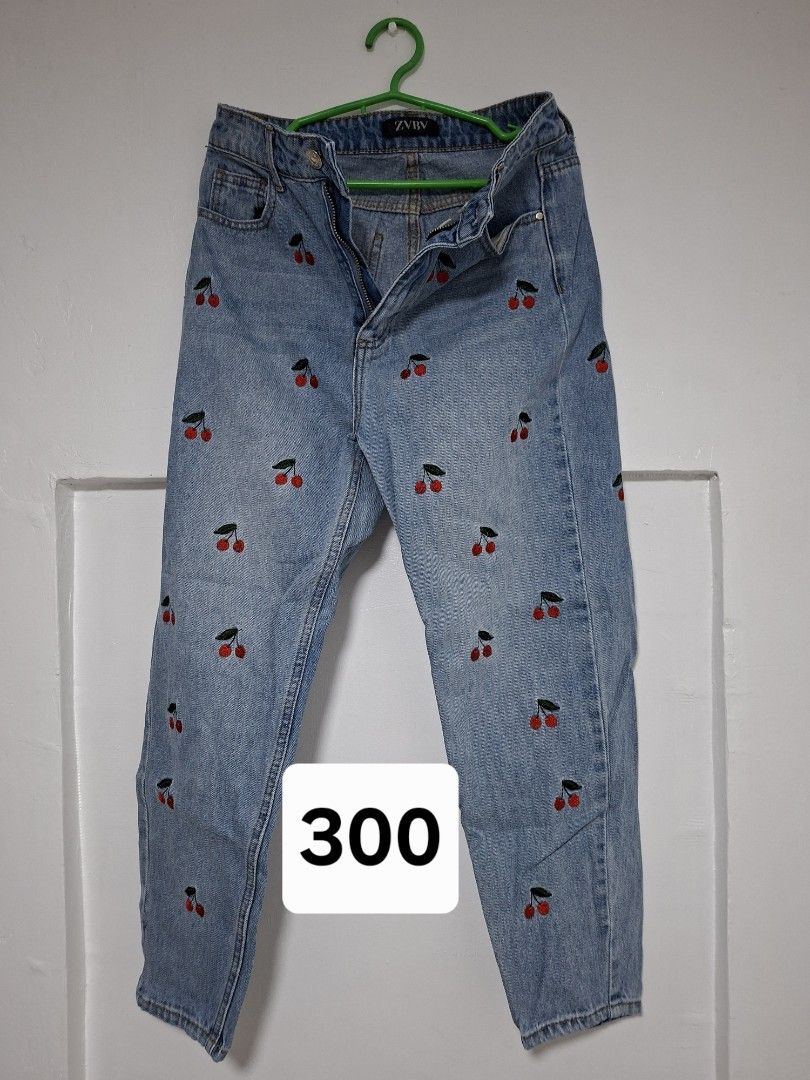 Jeans and Cardigans Bundle (Category: Coats, Jackets and Outerwear) located in Taguig. Submitted by abuanbea (Listing ID 1467677116, Image 3). Description: - All-in-one denim and cardigan bundle for easy styling - Includes light wash cherry embroidered jeans, medium wash straight leg jeans, and dark wash skinny jeans - Layering tops feature black and white waffle knit button-down cardigans - Great mix of bottoms and tops sold as a set - PM for ex