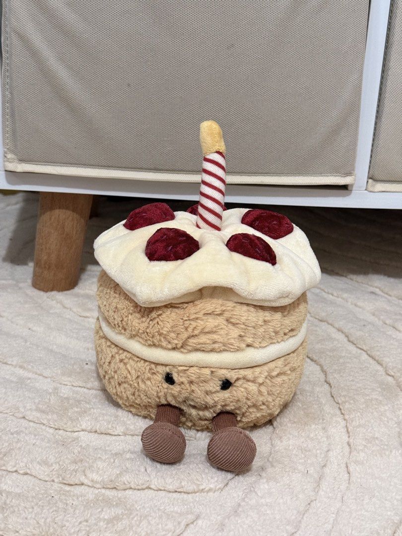 Jellycat birthday cake (Category: Plushies & Soft Toys) located in Tagaytay City. Submitted by denalycoco51 (Listing ID 1467685283, Image 1). Description: Please manage expectations before claiming! 💕 • NO REFUND / NO EXCHANGE — all sales are final. • ITEM CONDITION: Good as new, Only used for display. • Authenticity guaranteed • Please check all photos & descriptions carefully. • Payment within 24 hours unless otherwise agreed. • Reservations: 