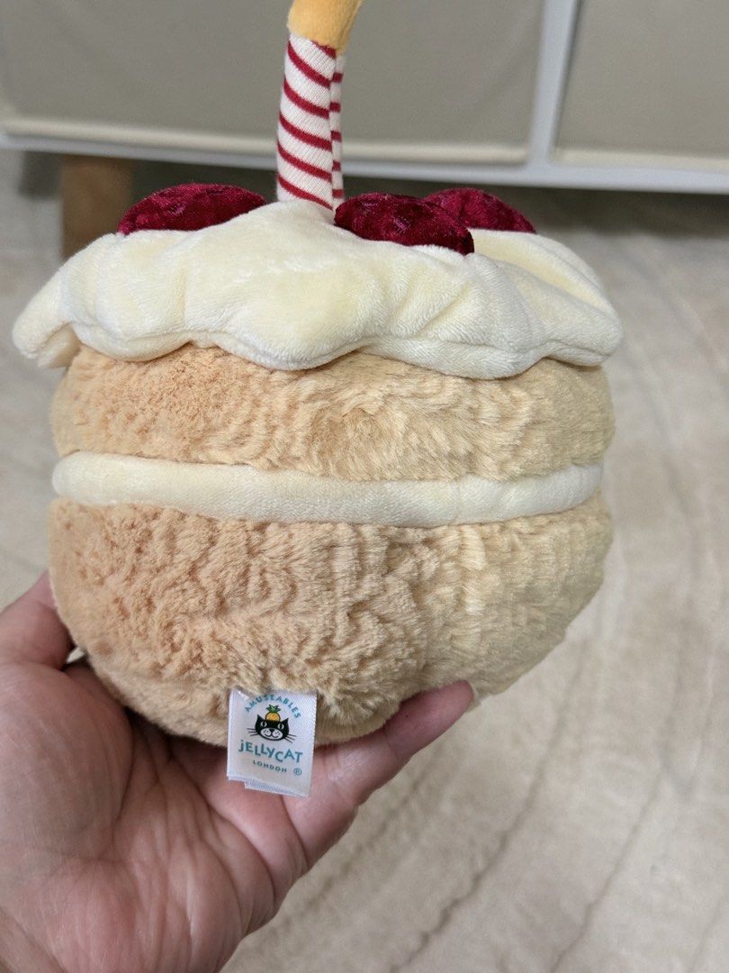 Jellycat birthday cake (Category: Plushies & Soft Toys) located in Tagaytay City. Submitted by denalycoco51 (Listing ID 1467685283, Image 2). Description: Please manage expectations before claiming! 💕 • NO REFUND / NO EXCHANGE — all sales are final. • ITEM CONDITION: Good as new, Only used for display. • Authenticity guaranteed • Please check all photos & descriptions carefully. • Payment within 24 hours unless otherwise agreed. • Reservations: 