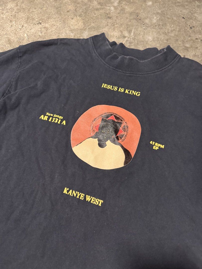 Jesus is King Kanye west (Category: Tshirts & Polo Shirts ) located in Pasig City. Submitted by dripthrift1600 (Listing ID 1467741503, Image 3). Description: - Jesus Is King Kayne west - Good Condition - Issue: None - sizes: L - Dimes: 24x27.