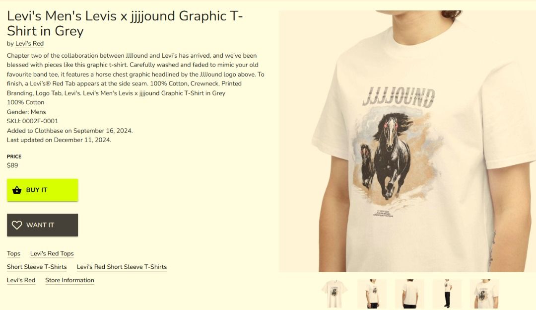 JJJJOUND X LEVIS (Category: Tshirts & Polo Shirts ) located in Baguio. Submitted by viibodegaaa (Listing ID 1467749563, Image 1). Description: Item: JJJJOUND X LEVIS Size: L Width: 22’ Length: 29’ Price: 2580.