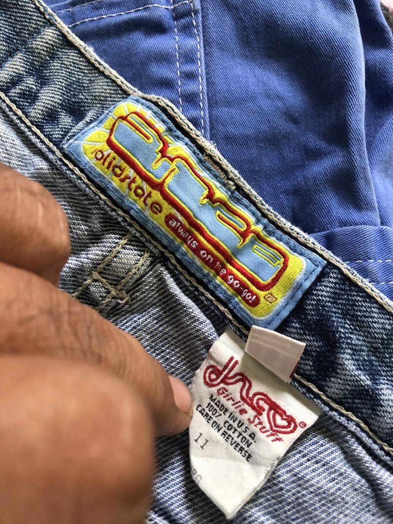 Jnco and Dickies Vintage Shorts Bundle (Category: Shorts) located in Manila. Submitted by tunicy2k (Listing ID 1467668123, Image 3). Description: - Bundle includes 2 pairs of vintage Y2K streetwear shorts - JNCO Denim Shorts: Size 11, light wash, contrast stitching, embroidered branding, 100% cotton, Made in USA - Dickies Utility Shorts: Blue color, contrast white stitching, back pockets, handy hammer loop - Style: Classic Y2K casual streetwear -