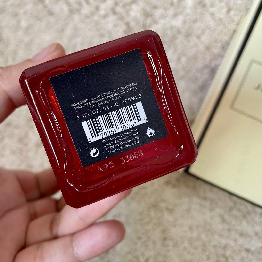 Jo Malone Scarlet Poppy Cologne Intense (Category: Fragrance & Deodorants) located in Subic. Submitted by javsprelovedstuffs (Listing ID 1467640205, Image 2). Description: Bnew with box Actual Photo posted 100ML Premium Perfumes engineered to match 90%–95% of the o_ri_gi_nal scent Long lasting/ up to 8hrs depending on body chemistry #perfumeph #dubaiperfumes #nicheperfume #jomalone #luxuryperfumes.