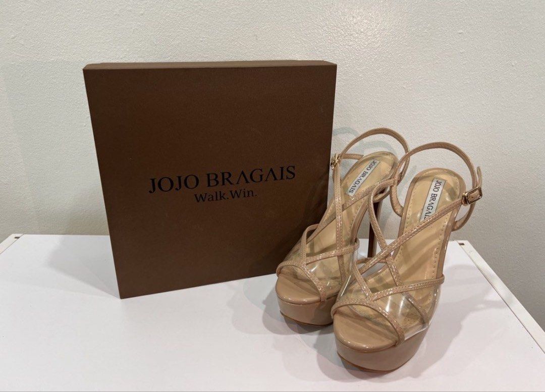 Jojo Bragais Celest Nude Glossy (Category: Heels) located in Caloocan City. Submitted by chels.shoppe (Listing ID 1467613034, Image 1). Description: Jojo Bragais Celest Nude Glossy 5.5” Pageant Heels. Used once for photoshoot. With box and dust bag. Size 41 (EU) Condition: 9/10 No issues.