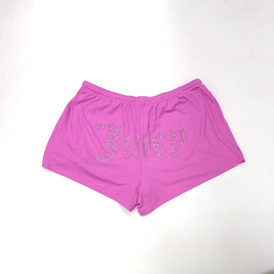 JUICY COUTURE Lounge Shorts [S] (Category: Shorts) located in Malabon City. Submitted by k_intimates (Listing ID 1467790504, Image 1). Description: Details: • Size S-M • Like new • Juicy Couture lounge and sleep shorts feature a signature rhinestone “Juicy” logo on the back..