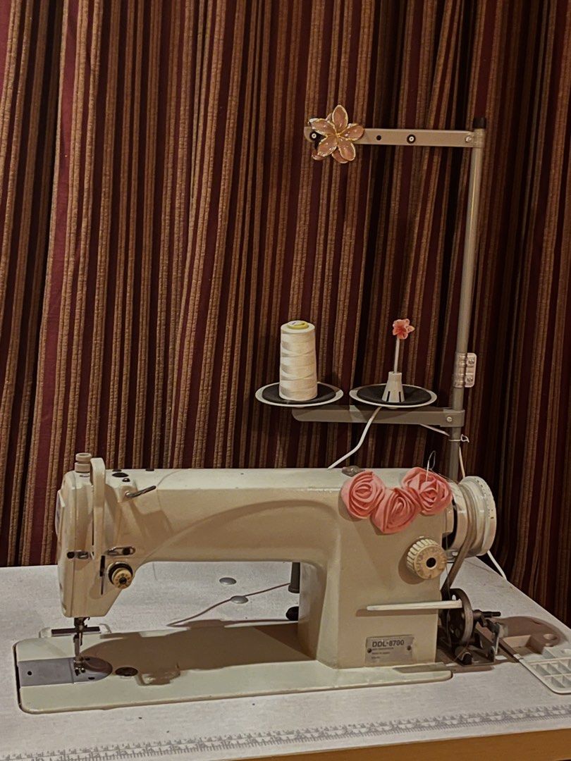 Juki Industrial Sewing Machine (Category: Other Stationery & Craft) located in Pasig City. Submitted by sugarcookie.butter (Listing ID 1467734697, Image 1). Description: Bought this for 12k 🛍✨ Selling for rly cheap cus i jus bought a new machine ! Btw i covered the juki logo with roses cus i jus wanted it 2 be pink and cutie pie 🎀 u can remove the roses if u like hehe.