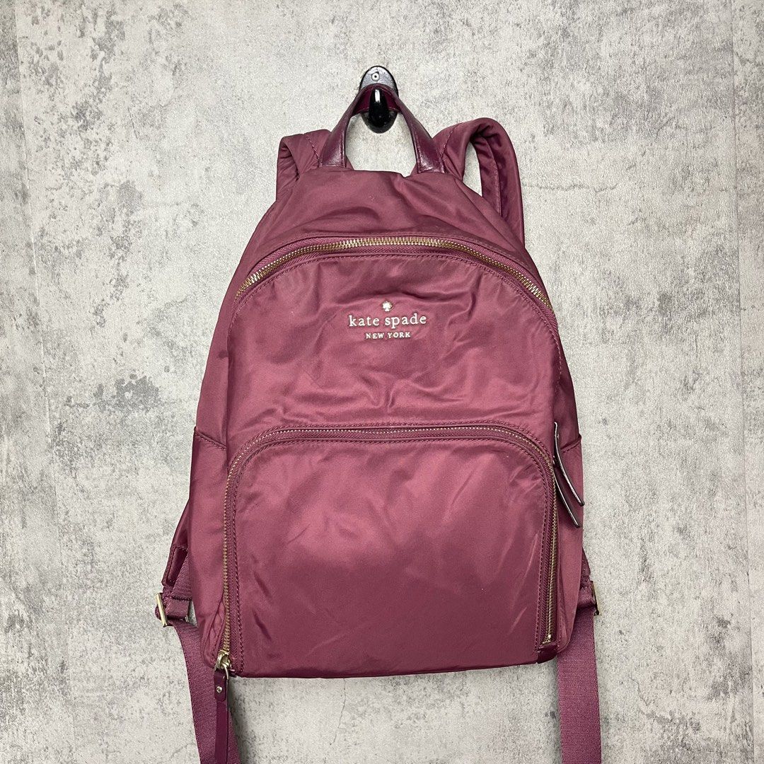Kate Spade Watson Lane Backpack (Category: Backpacks) located in Rodriguez. Submitted by jesssssy23 (Listing ID 1467618848, Image 1). Description: Kate Spade Watson Lane Backpack • Color: Burgundy • Condition: Good used condition • Dimensions: 42cm (H) x 34cm (W) • Price: PHP 2,500 (Fixed) Please review the photos for the exact condition of the item. Send a message to arrange a transaction. .