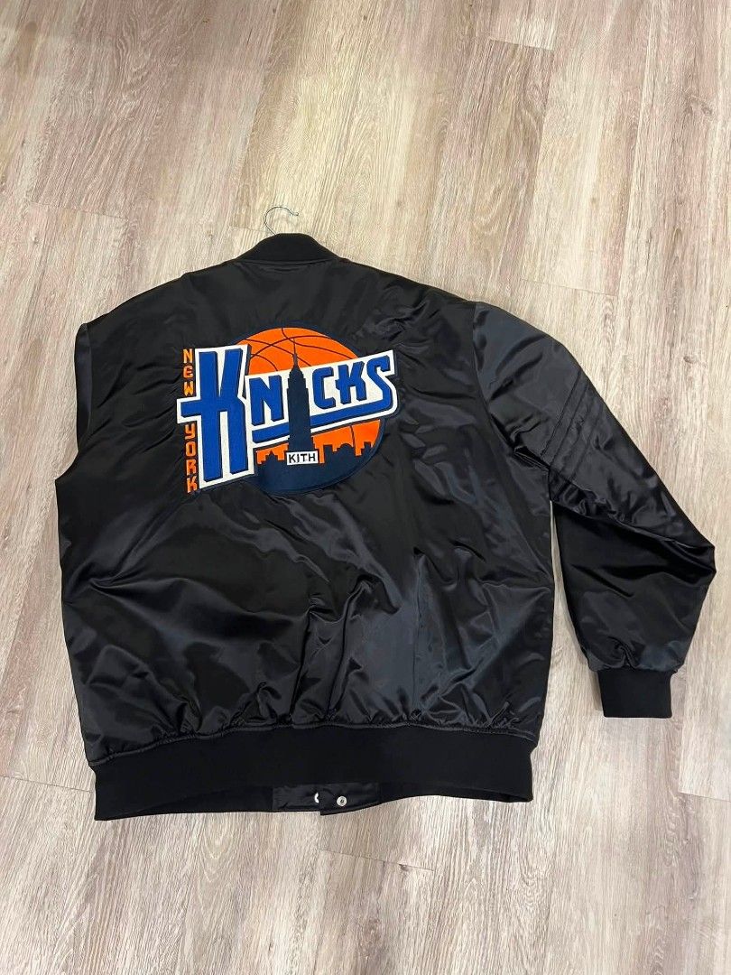 kith New York knicks bomber jacket (Category: Coats, Jackets and Outerwear) located in Trece Martires City. Submitted by rarestone_90786e (Listing ID 1467764260, Image 1). Description: ：kith New York knicks bomber jacket XL.