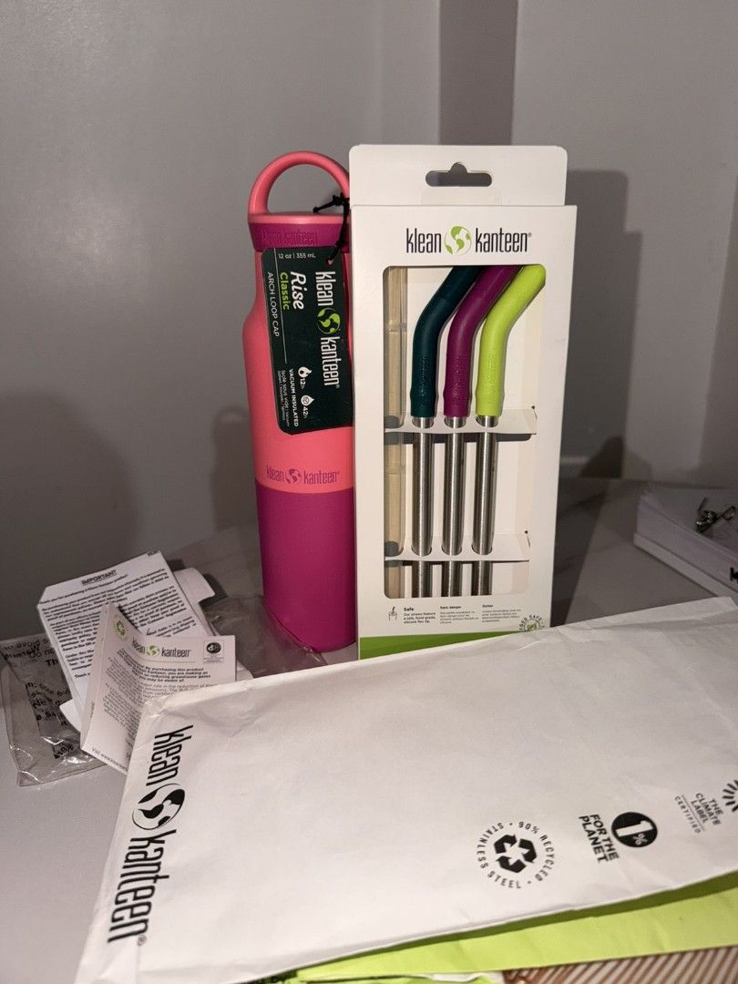 Klean Kanteen Rise Classic with Arch Loop Cap (Category: Water Bottles & Tumblers) located in Angeles City. Submitted by lizettejaime (Listing ID 1467713134, Image 3). Description: Brand new. Never used. Never opened. Comes with Klean Kanteen Multicolor Steel Straw set (worth 695 PHP)!! OG price: 1,895 PHP tumbler + Steel straws 695 PHP = 2,590 PHP! Selling low for only 1,500 PHP set. Bottle only 1,300 PHP. Comes complete with warranty card, offi