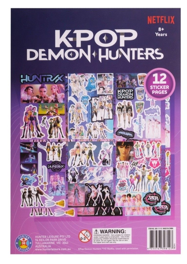 Kpop Demon Hunters Sticker book (Category: Other Stationery & Craft) located in Quezon City. Submitted by declttermum (Listing ID 1467835287, Image 2). Description: PASABUY: from Australia Brandnew official KPop Demon Hunters 12 page sticker book. Arrival: December 15 #kpopdemonhunters #kpopdemonhuntersstickerbook #kpopdemonhuntersmerch #kpopdemonhuntersog #KDH #KDHmerch #pasabuy #australiapasabuy #auspasabuy.