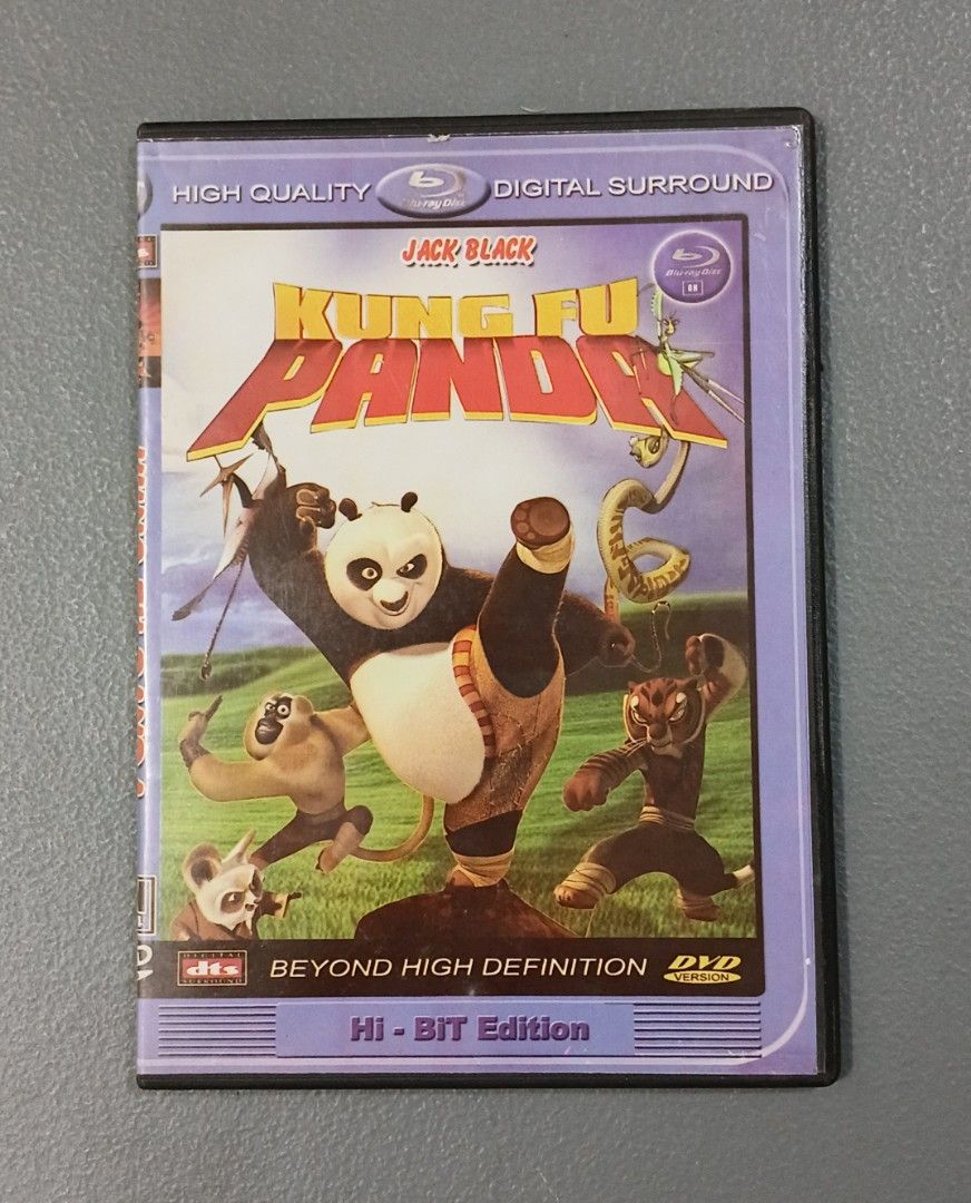 Kung Fu Panda DVD Hi-Bit Edition (Category: CDs & DVDs) located in Bulacan. Submitted by honhonliz (Listing ID 1467721665, Image 1). Description: - Title: Kung Fu Panda - Genre: animated martial arts, action, comedy, family, kids & wuxia - Format: DVD (Widescreen) - Starring: Jack Black as Po - Audio: English and Spanish - Rating: PG - Condition: Case shows light shelf wear; disc works great - Includes: Original black plastic case and disc.