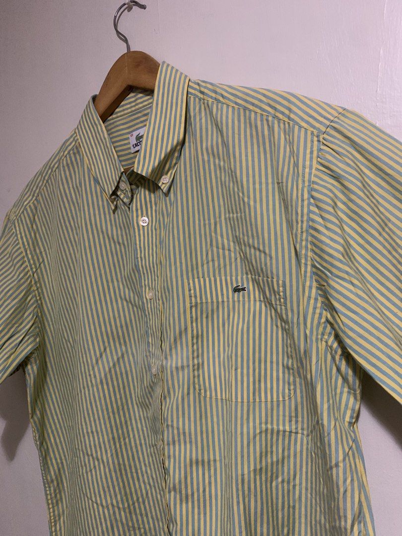 Lacoste button down stripes (Category: Luxury Apparel) located in Tarlac. Submitted by luxurious_apparel (Listing ID 1467749581, Image 2). Description: LACOSTE BUTTON DOWN STRIPES Size medium Dimes 24-30 Excellent condition .