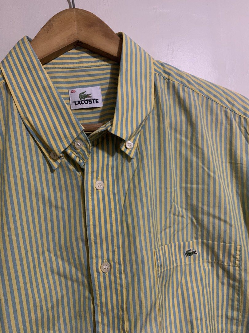 Lacoste button down stripes (Category: Luxury Apparel) located in Tarlac. Submitted by luxurious_apparel (Listing ID 1467749581, Image 3). Description: LACOSTE BUTTON DOWN STRIPES Size medium Dimes 24-30 Excellent condition .