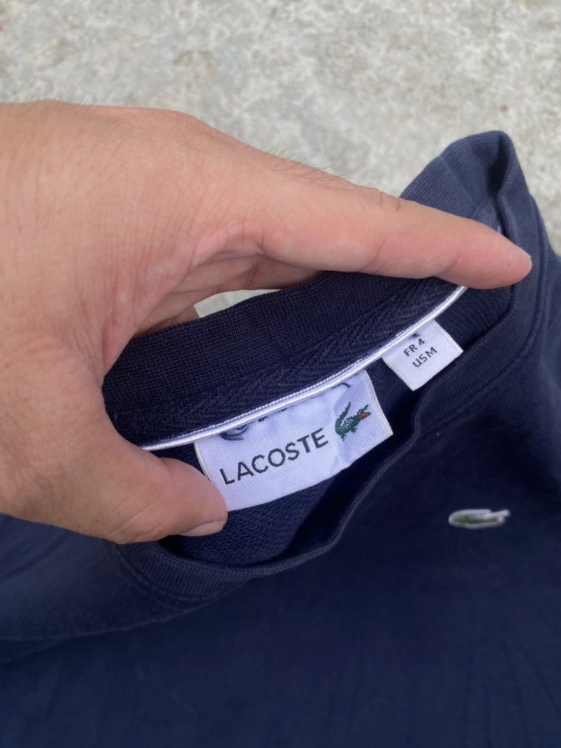 LACOSTE CREWNECK (Category: Hoodies) located in Manila. Submitted by lunaras_declutter (Listing ID 1467714272, Image 3). Description: EXCELLENT CONDITION 9.5 COLOR RATE NEED WASH ONLY MEDIUM.