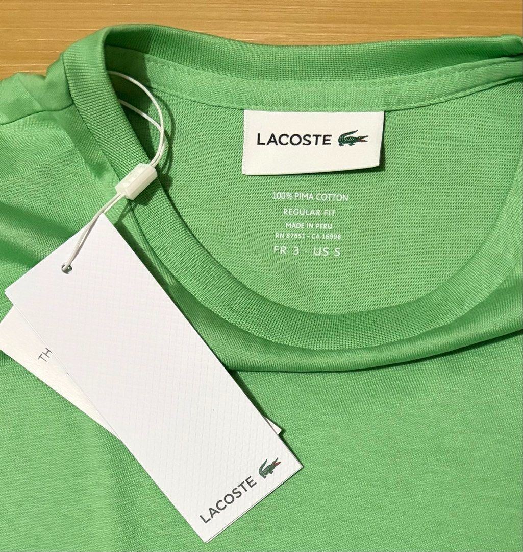 Lacoste Green Regular Fit men's Shirt Small - Medium (Category: Tshirts & Polo Shirts ) located in Quezon City. Submitted by beckyshop2024 (Listing ID 1467675458, Image 2). Description: - Brand new with tag - Original from US - Runs big, S on tag, fits up to Medium.