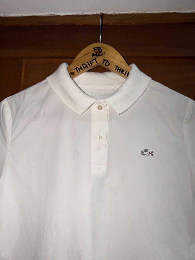 LACOSTE POLO SHIRT WOMENS (Category: Activewear) located in Manila. Submitted by triptothrift7 (Listing ID 1467760877, Image 3). Description: message if you are interested! for fast transaction L*C0STE POLO SHIRT WOMENS for only 800 size small to medium width 17.5 x 22/23 length no issue need wash only excellent condition color rate 9/10 authentic legit mode of payment gcash or bank transfer location Biñan laguna.