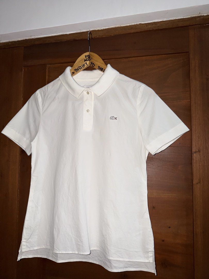 LACOSTE POLO SHIRT WOMENS (Category: Activewear) located in Manila. Submitted by triptothrift7 (Listing ID 1467760877, Image 2). Description: message if you are interested! for fast transaction L*C0STE POLO SHIRT WOMENS for only 800 size small to medium width 17.5 x 22/23 length no issue need wash only excellent condition color rate 9/10 authentic legit mode of payment gcash or bank transfer location Biñan laguna.