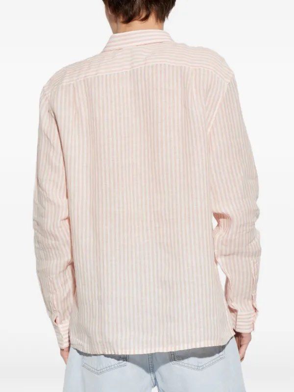 Lacoste striped linen shirt (Category: Tshirts & Polo Shirts ) located in Pasig City. Submitted by ecrz19 (Listing ID 1467767454, Image 2). Description: Lacoste striped linen shirt Brand new with tag Size is medium Rfs: pinabili sa US pero too big pala for me.