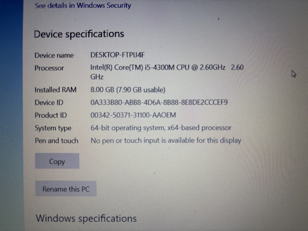 Lenovo thinkpad L540 (Category: Laptops & Notebooks) located in Manila. Submitted by laygigantone (Listing ID 1467696025, Image 3). Description: 💻LENOVO L540💻 CORE I5-4200M CPU @2.50GHz (4TH GENERATION) 256SSD 8GB MEMORY 4.1GB INTEL HD GRAPHICS 520 BUILT-IN CAMERA WIFI READY DVD RW CARD READER USB PORT 15.6 INCHES W/box NO ISSUE 99% SMOOTH FULLY TESTED .