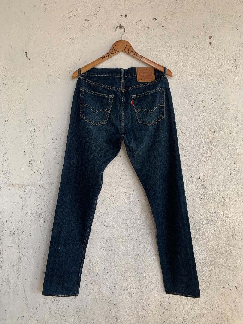 Levi's 501 CT Jeans (Category: Jeans) located in Manila. Submitted by louiseluch69680 (Listing ID 1467645633, Image 1). Description: - Brand/Model: Levi's 501 CT Denim Jeans - Wash: Dark Blue - Size: W29 L32 - actual dimension: waistline: 30 length: 42 thigh: 10 leg opening: 6.5 - Closure: Classic button fly with copper rivets - Details: Signature leather patch, rear red tab, and clean chain-stitched hem - Condition: Excellent, solid construction