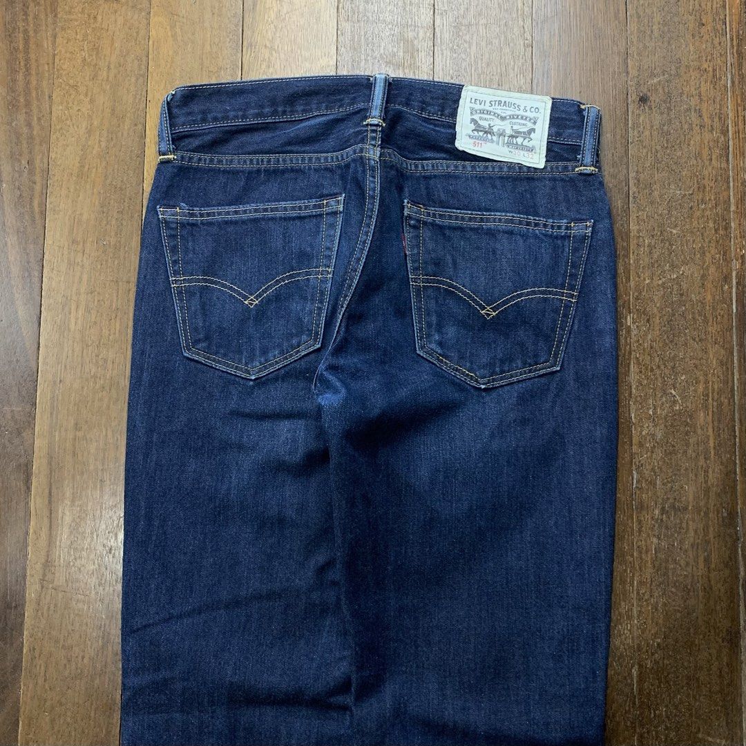 Levis 511 Dark Denim Pants (Category: Jeans) located in Dagupan City. Submitted by _pinkman (Listing ID 1467787764, Image 3). Description: Levis 511 Dark Denim Pants 28-30” waistline 41” length 6.5” leg opening issue: unnoticeable stain .