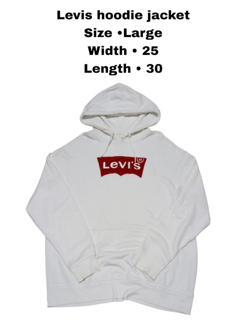 Levis hoodie jacket (Category: Coats, Jackets and Outerwear) located in Manila. Submitted by _t20hrift (Listing ID 1467603763, Image 1). Description: levis hoodie jacket Size • Large 25 | 30 Dimension.