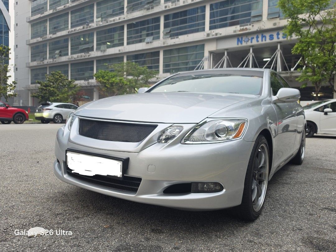 Lexus GS300 3.0 Super Luxury (A) (Category: Used Cars) located in Singapore. Submitted by BT_6180 (Listing ID 1467717679, Image 1). Description: Lowest Mileage GS300 in SG!!! Original paintwork till date and genuine mileage. view to believe. Car was kept as a collection with minimum driving. Super weak maintained with no repairs required. Car kept stock with min mods - aftermarket grill - 19" rims -android player - KYB SR shock Absorber - afterma