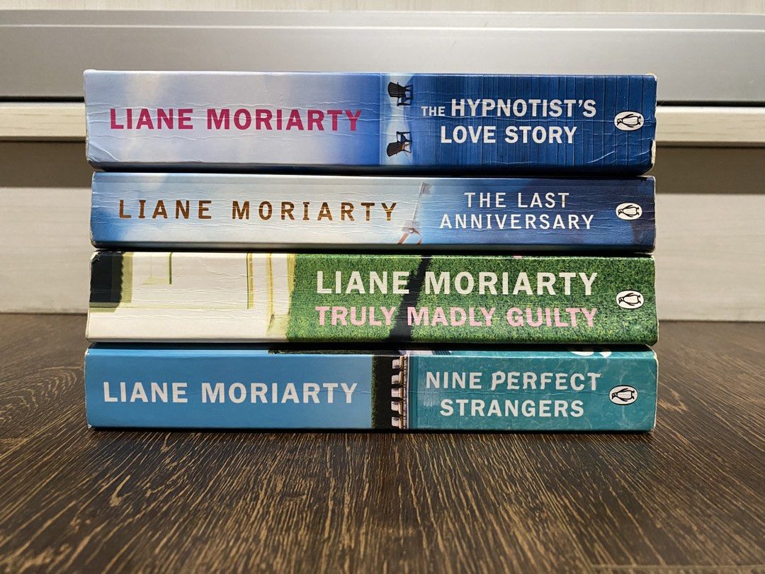 Liane Moriarty Book Bundle (Category: Storybooks) located in Manila. Submitted by melodyonyourlips (Listing ID 1467826870, Image 1). Description: RFS: downsizing collection 📚 TAKE ALL 4 BOOKS: ₱350.00 • The Hypotist’s Story • The Last Anniversary • Truly Madly Deeply • Nine Perfect Strangers – has minor tanning – no damage, no torn pages, no stains 📩 PM for more photos MOP: Gcash, BDO, Paymaya MOD: Lalamove / Grab / JNT ❌ NO BOGUS BUYERS OR JOY