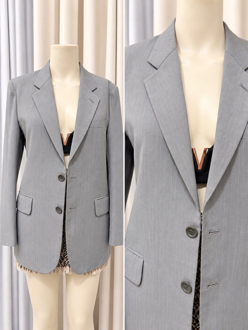 light gray premium blazer (Category: Coats, Jackets and Outerwear) located in Taguig. Submitted by vm.co (Listing ID 1467741586, Image 1). Description: see photo.