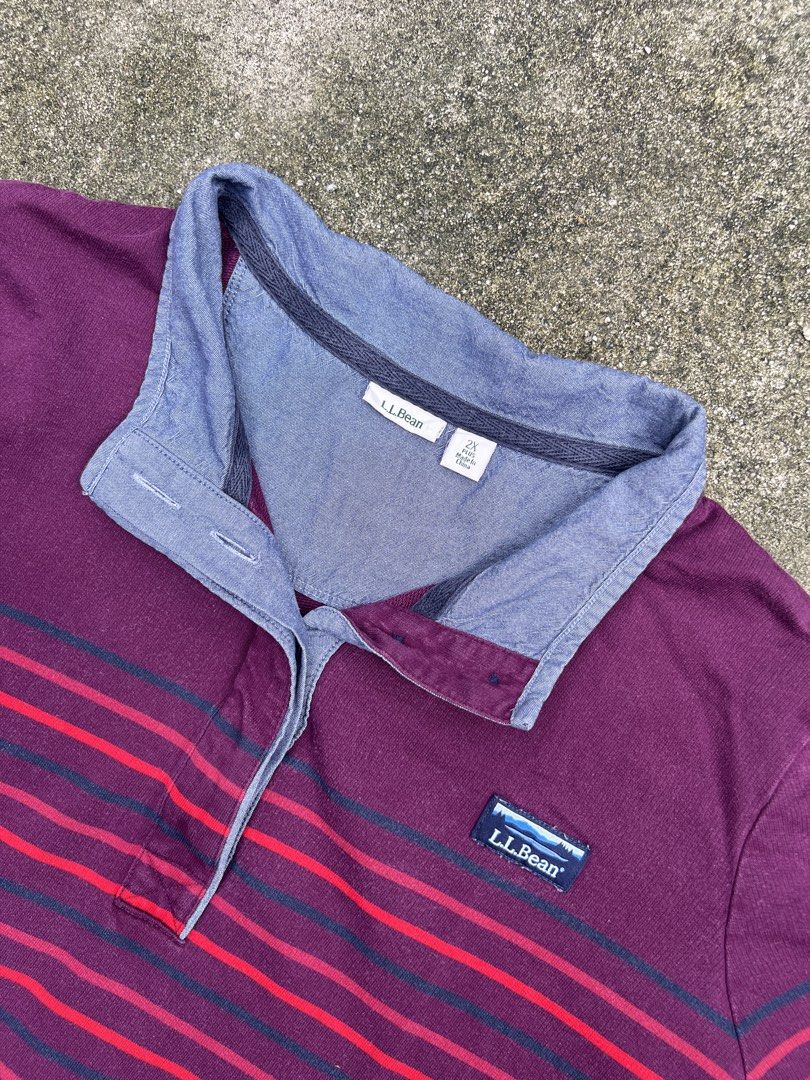 LL BEAN STRIPED RUGBY POLO (Category: Tshirts & Polo Shirts ) located in Caloocan City. Submitted by gothrifted (Listing ID 1467742282, Image 3). Description: LL BEAN STRIPED RUGBY POLO - thrifted -size 2XL on tag - dimes: 27x27 - fair condition *color may vary due to lighting .