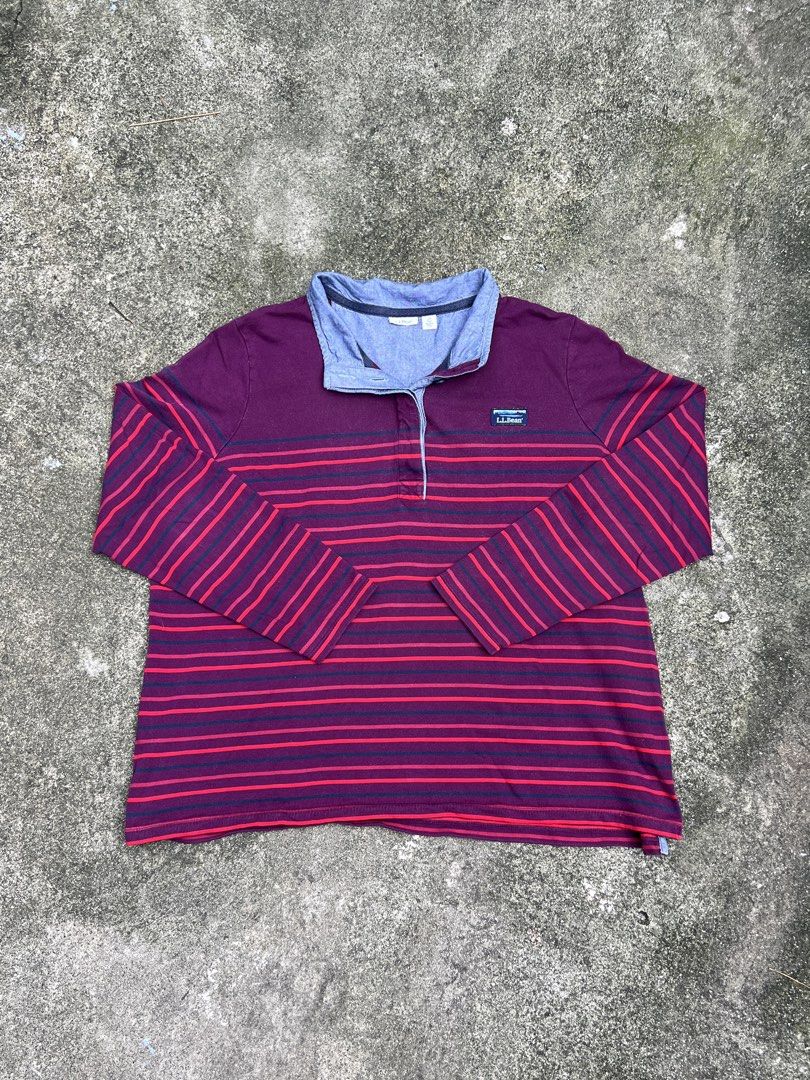 LL BEAN STRIPED RUGBY POLO (Category: Tshirts & Polo Shirts ) located in Caloocan City. Submitted by gothrifted (Listing ID 1467742282, Image 1). Description: LL BEAN STRIPED RUGBY POLO - thrifted -size 2XL on tag - dimes: 27x27 - fair condition *color may vary due to lighting .
